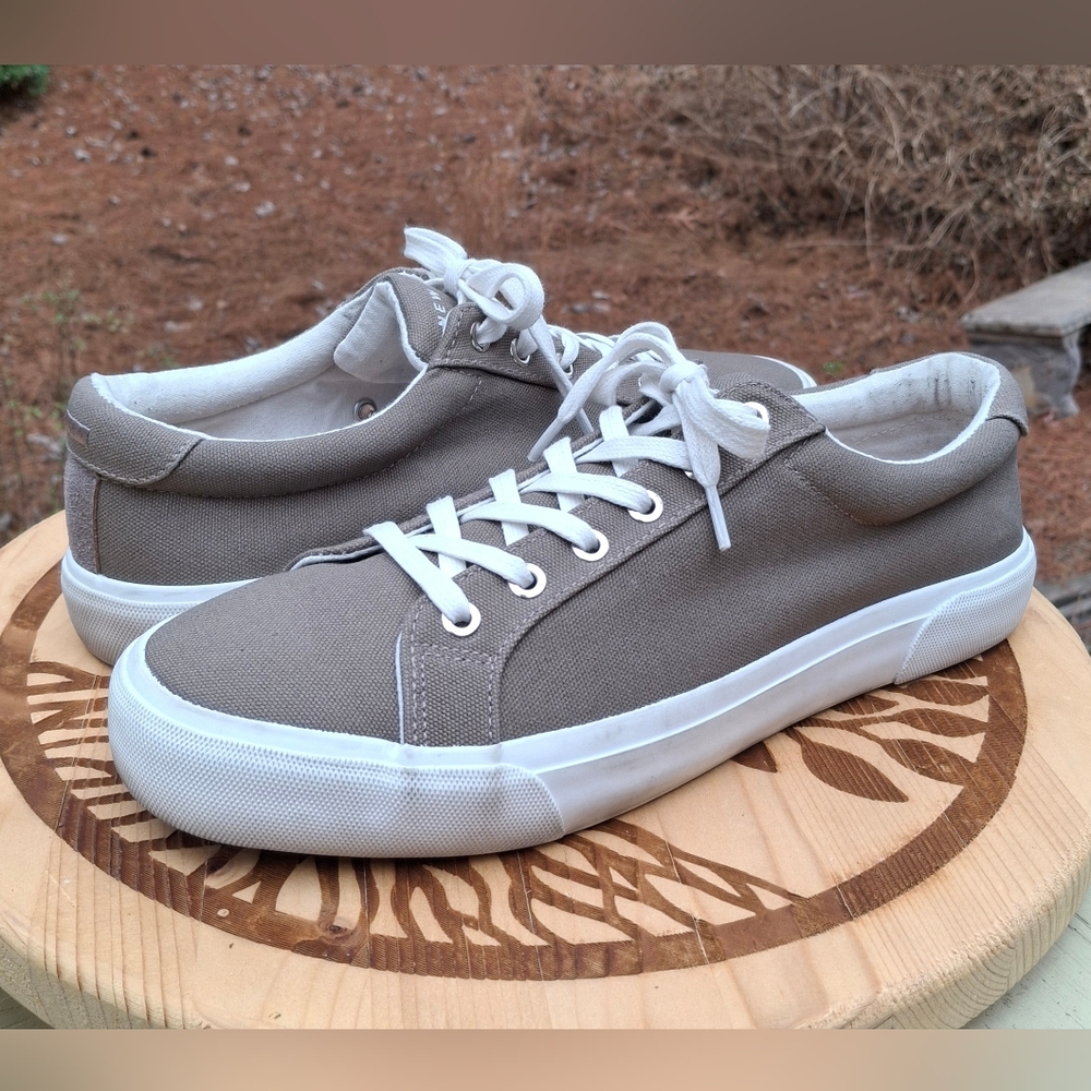 New Republic Men's Bowery Taupe/Truffle Canvas Sneakers Size 11